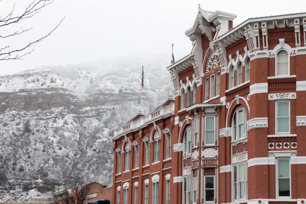 The Strater Hotel in the winter