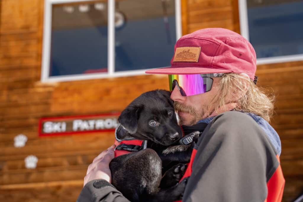 Purgatory ski patrol director and EMT-IV, Blayne Woods is Ember’s handler