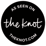 As seen on The Knot black vendor badge