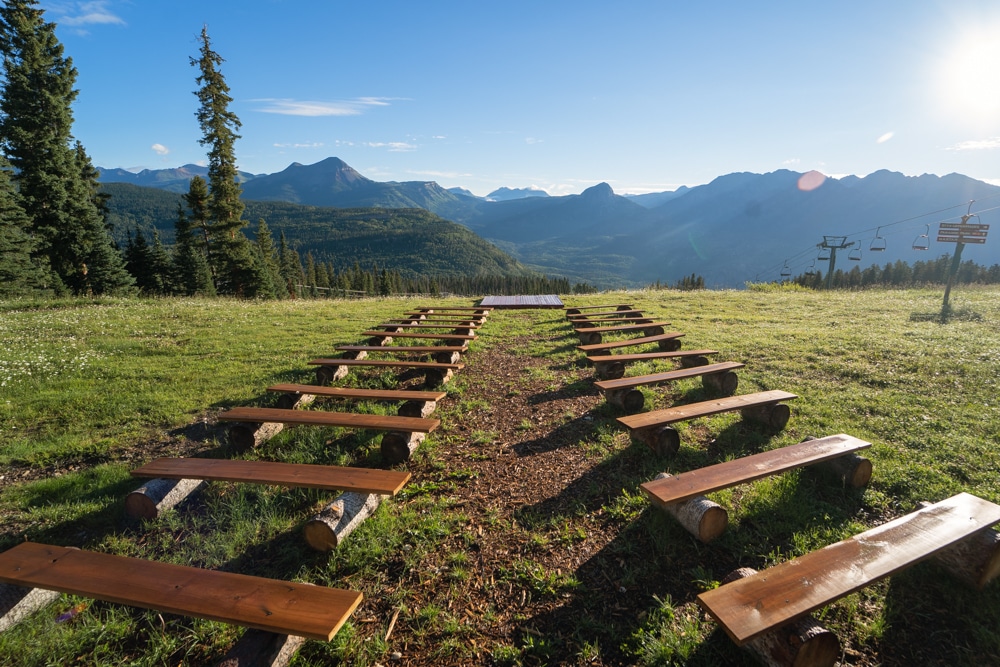 Sunrise view of Paradise ceremony site