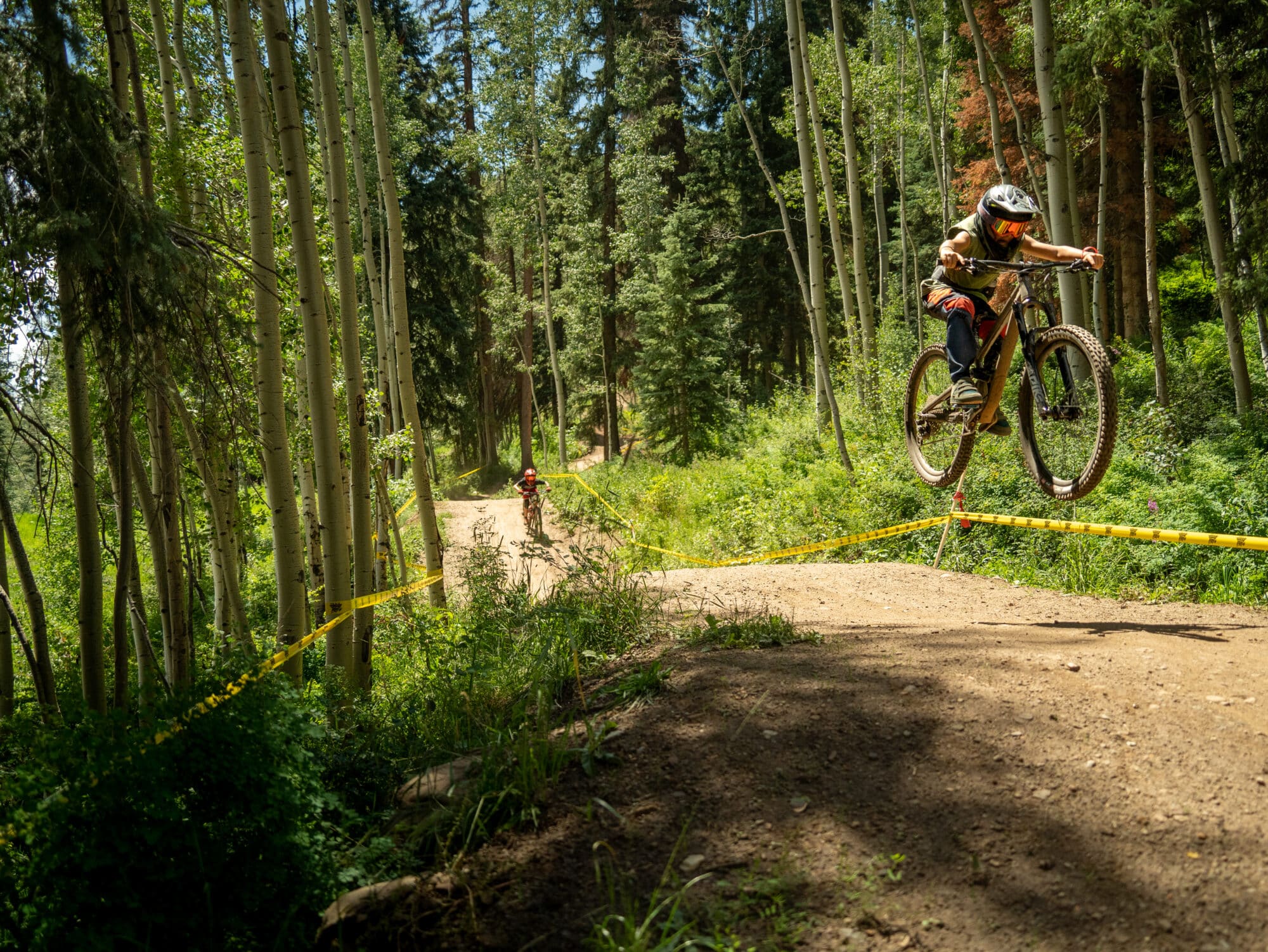 Young DEVO mountain biker clears the jumps on Last Chance