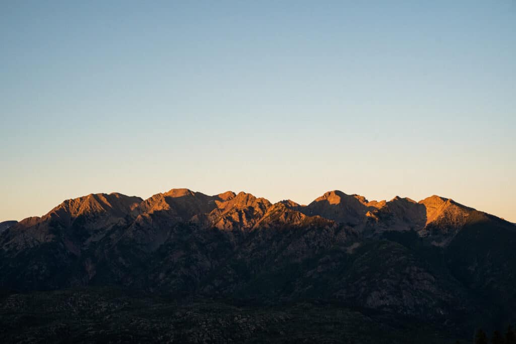 The sunlight is spectacular on the San Juan Mountains