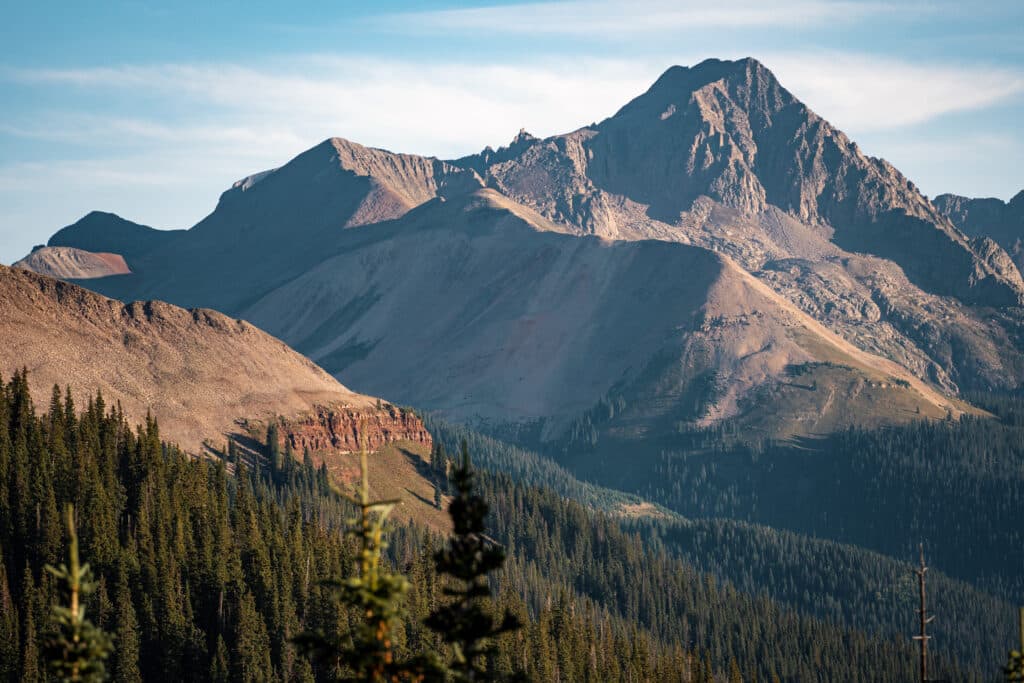 grizzly peak at sunrise in summer