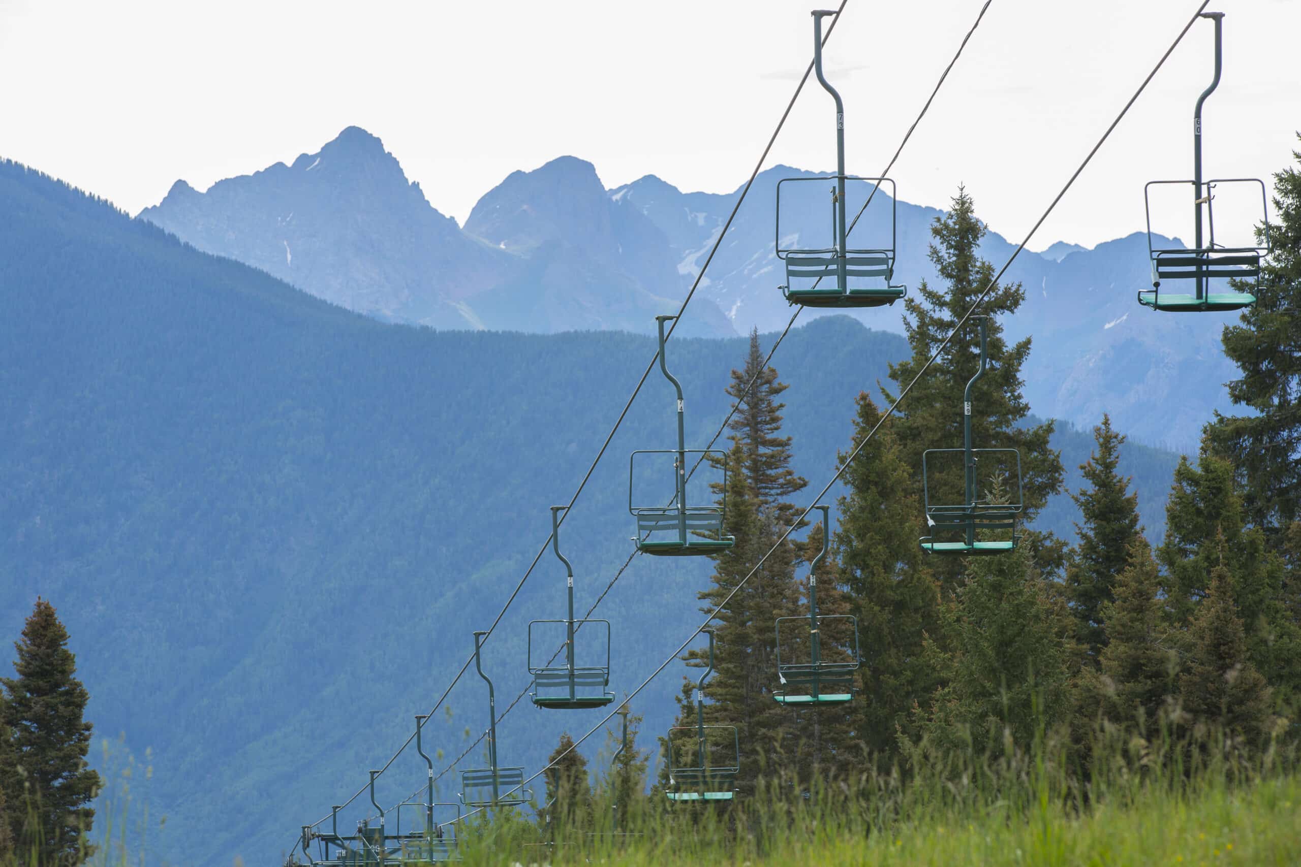 Lift four on a summer day with the Twilight Peaks in the background