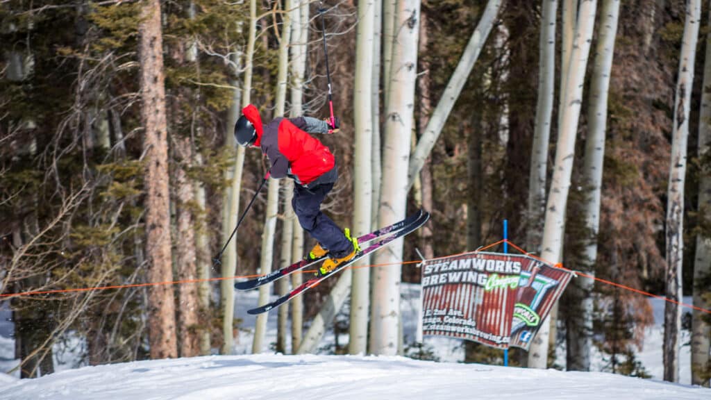 skier jumping