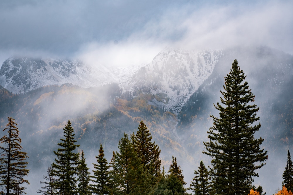 snow on peaks