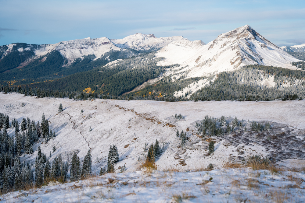Snowy peaks in October