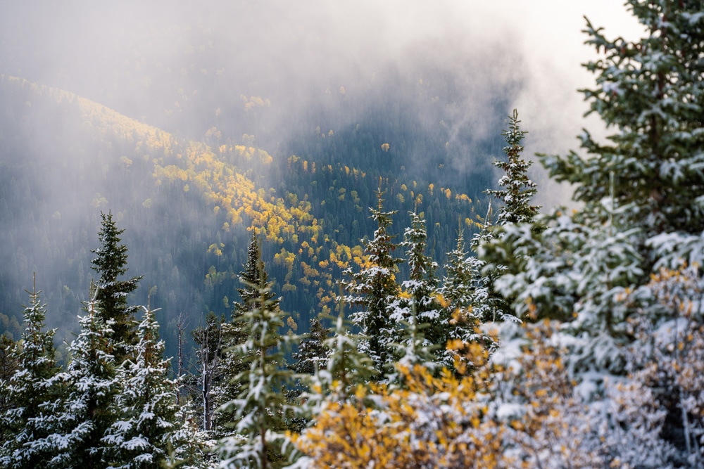 snow on peaks