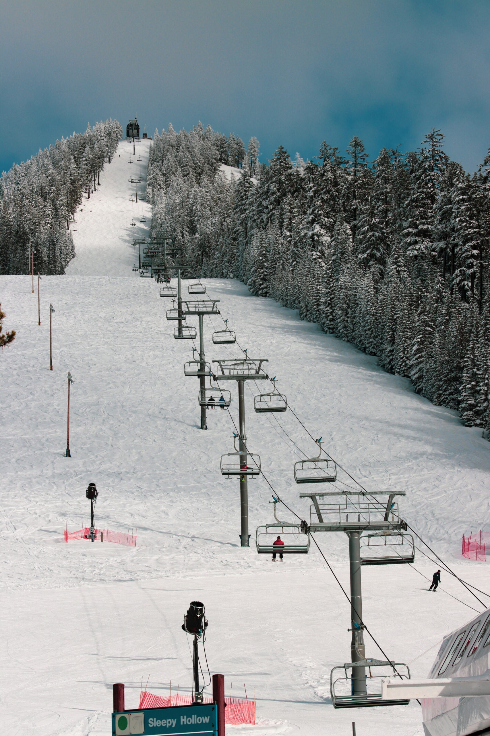 The Eagle Peak Accelerator lift at Willamette Pass Resort is the biggest and fastest chair in the state