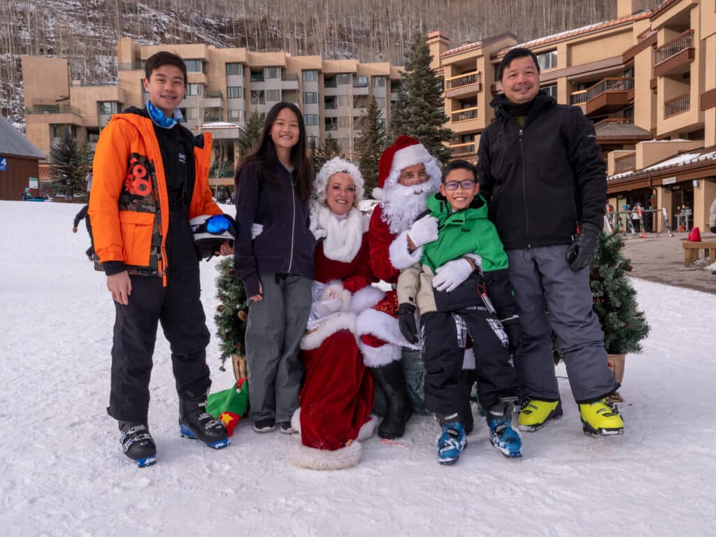 Santa and Mrs. Claus with guests