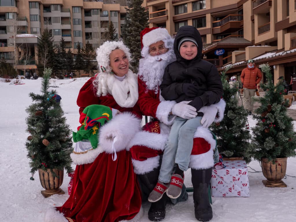 Santa and Mrs. Claus with guest