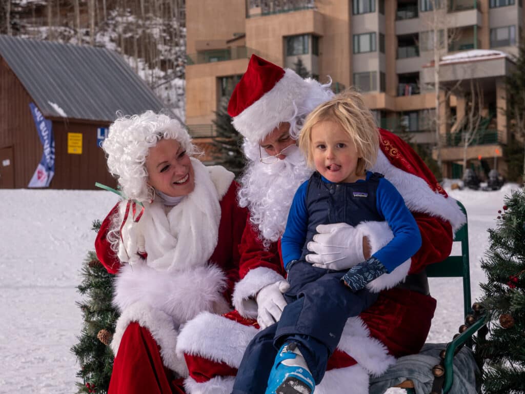 Santa and Mrs. Claus with guest