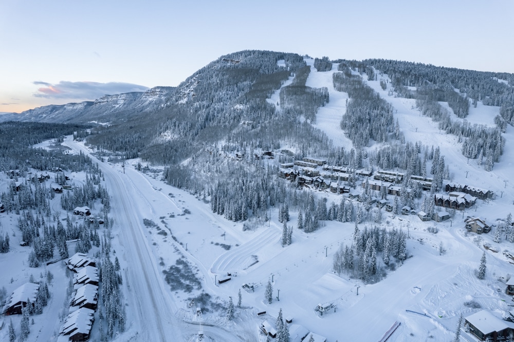 Purgatory from above after snow storm