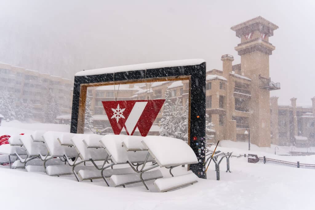 Heavy snow all over the resort