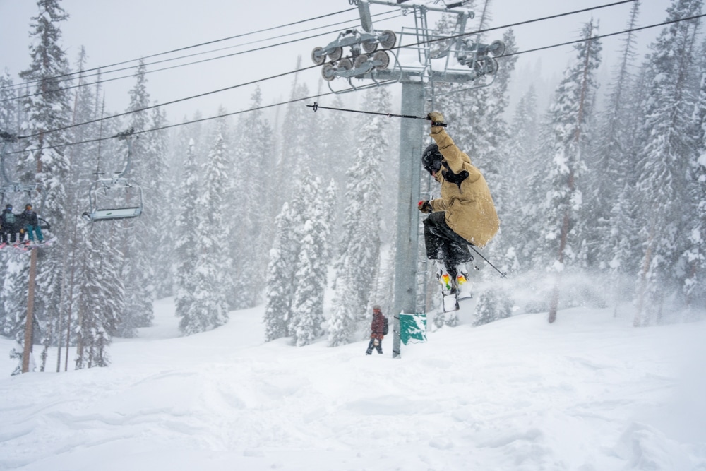 Skier doing a jump