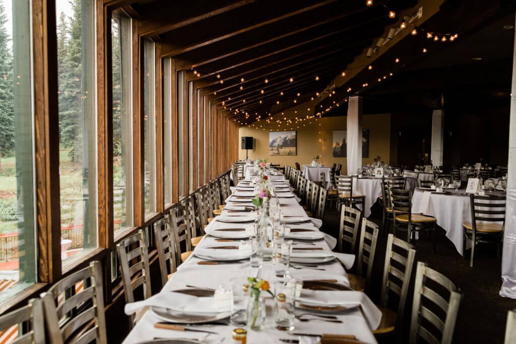 a reception table setting