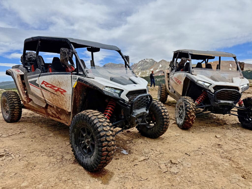 RZR rentals exploring the backcounty from Colorado Outback Adventure at Purgatory Resort
