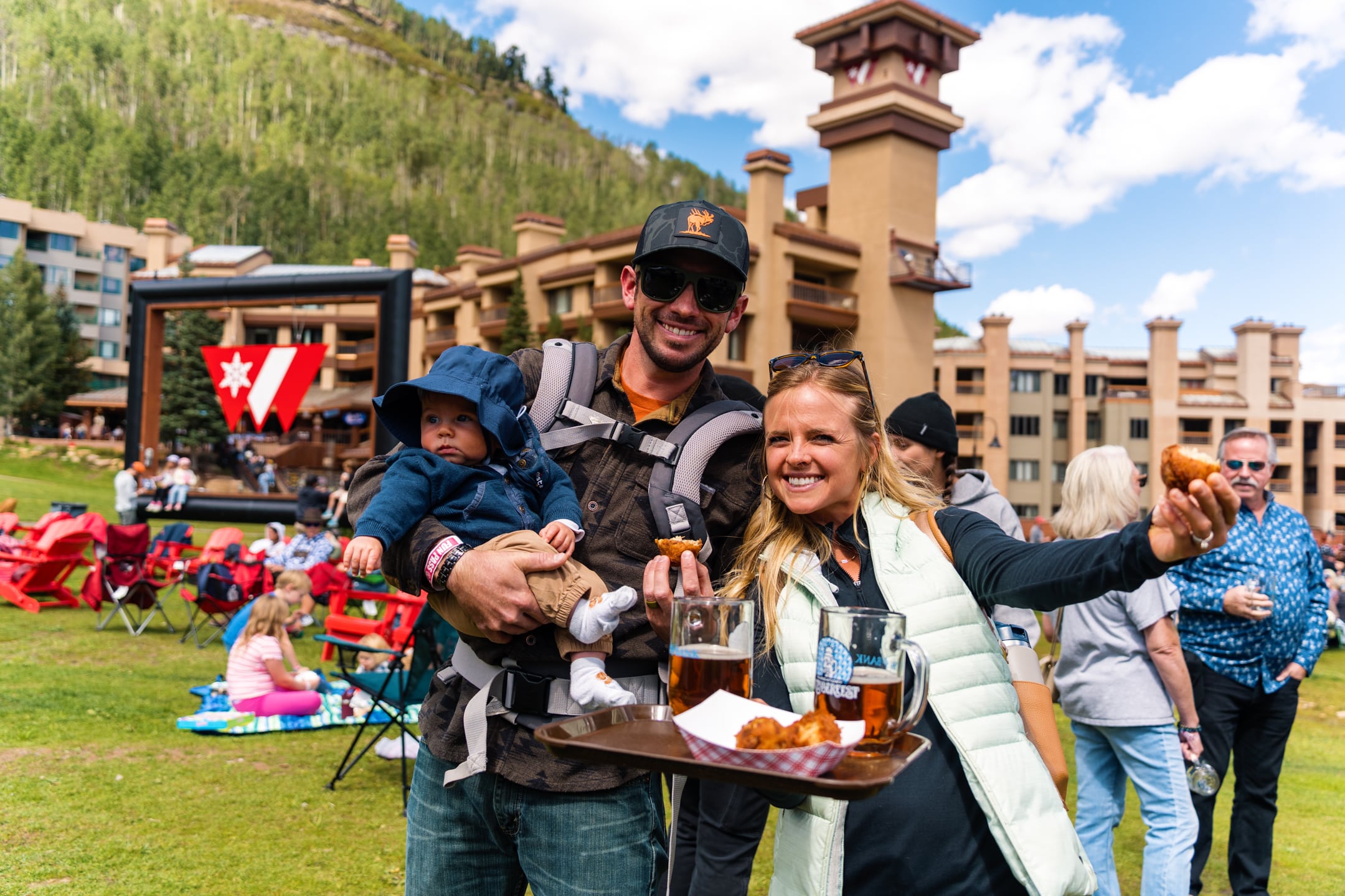 Family celebrates Oktoberfest at Purgatory Resort