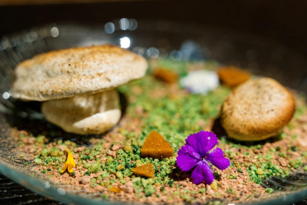 One of the dishes for mushroom dinner