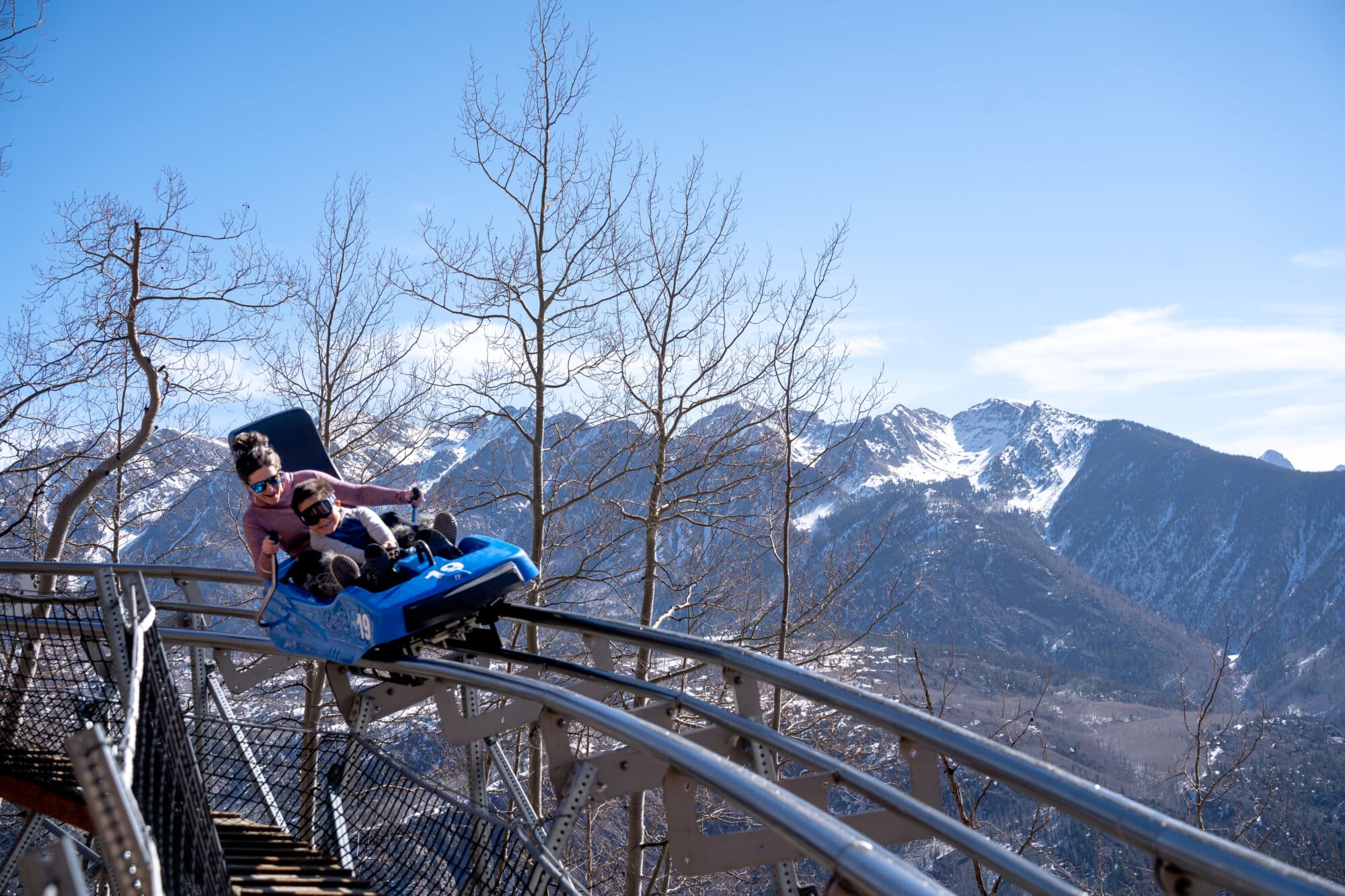 mountain coaster in the winter