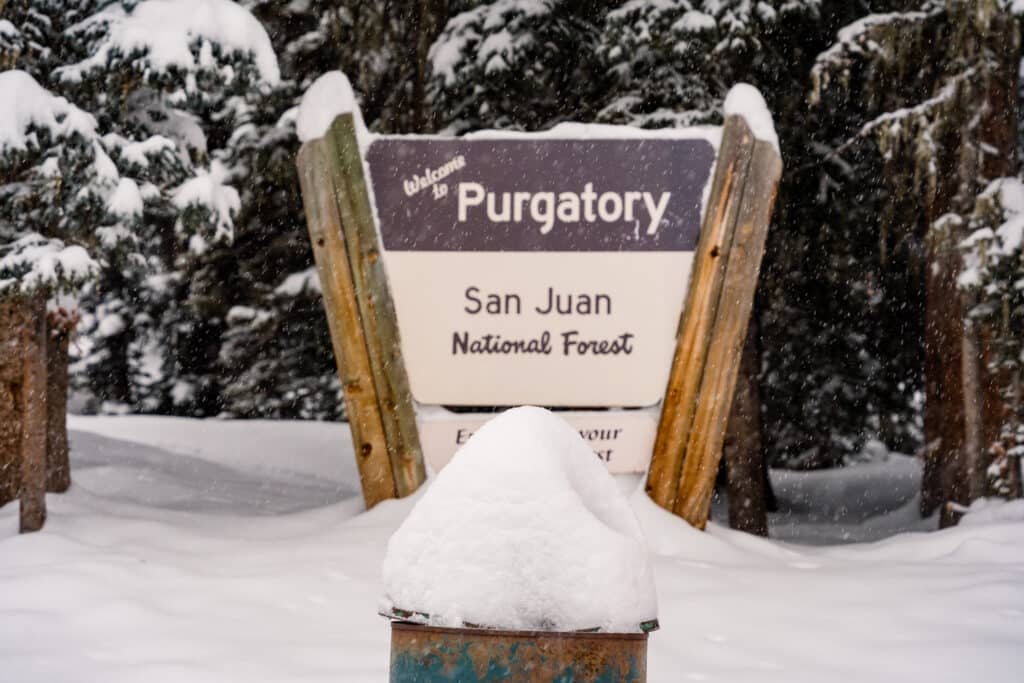 purg sign snow accumilation