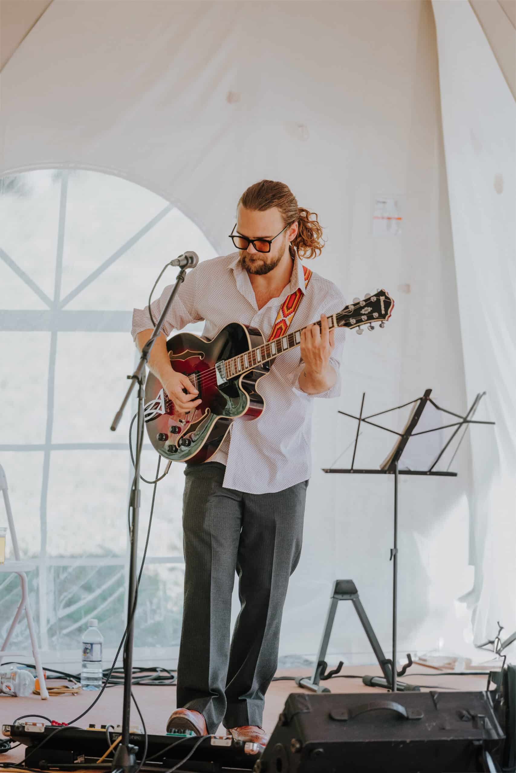 Chuck Hank playing music