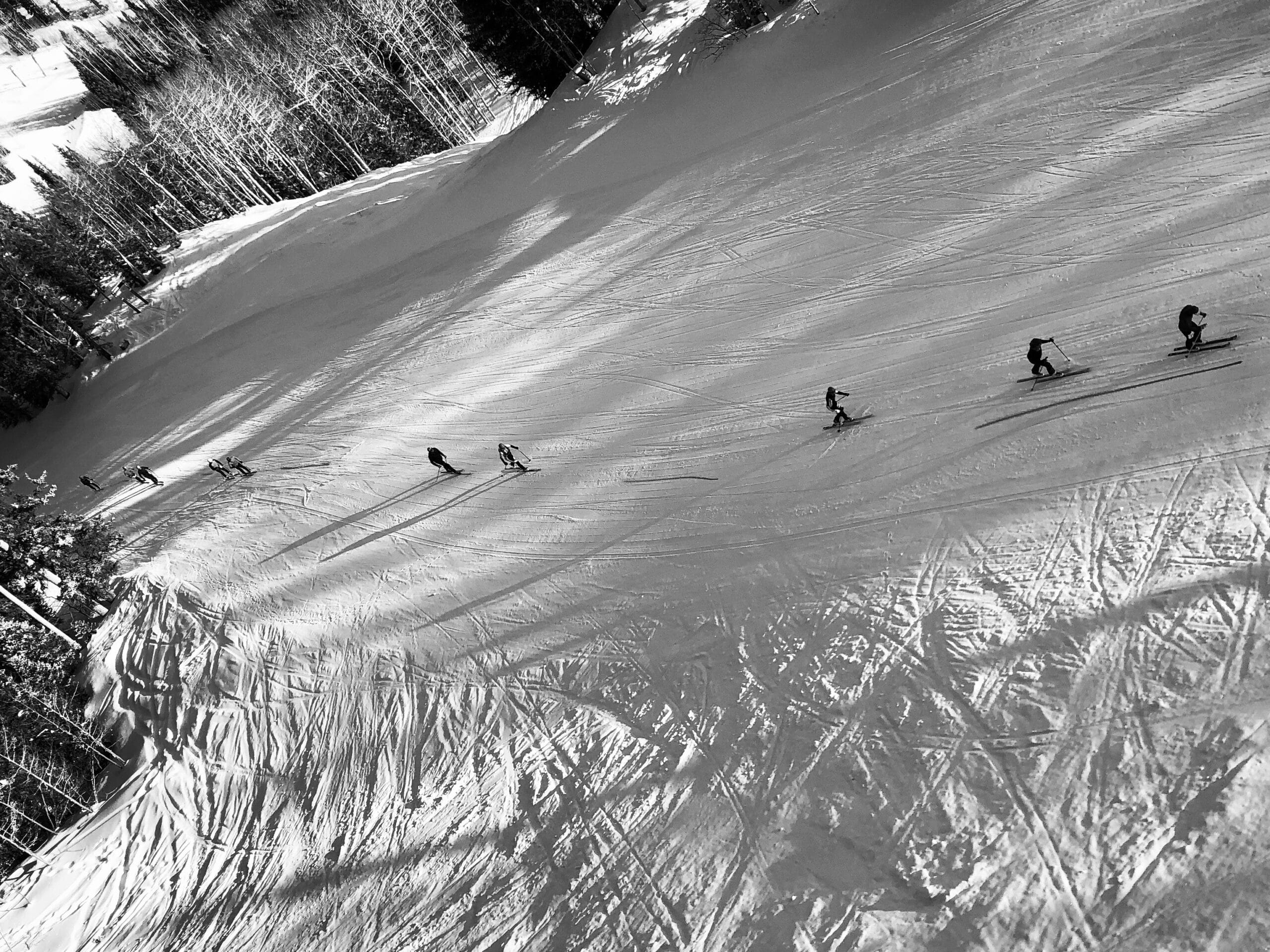 Skiers race at Purgatory Resort