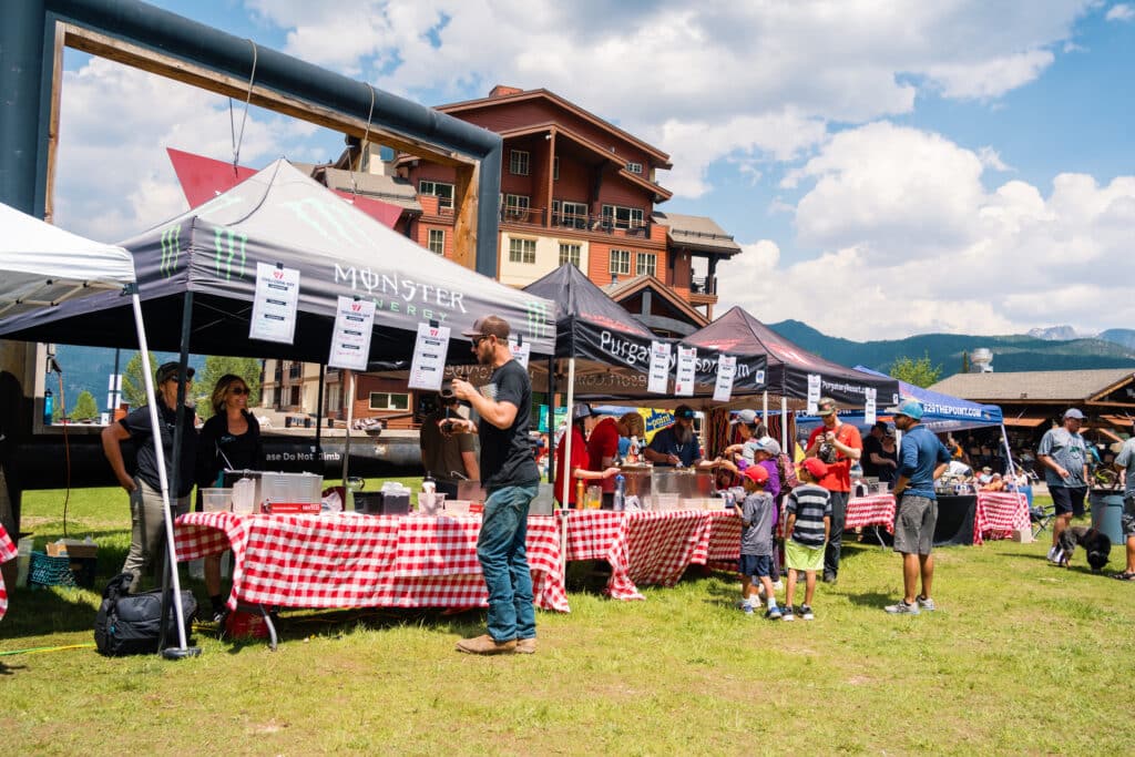 people sampling chili recipes at the first-ever Purgatory Chili Cookoff