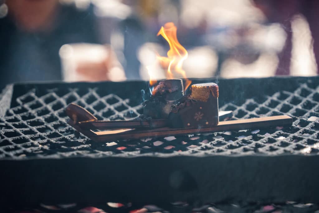 Skis burn ceremonially for Ullr