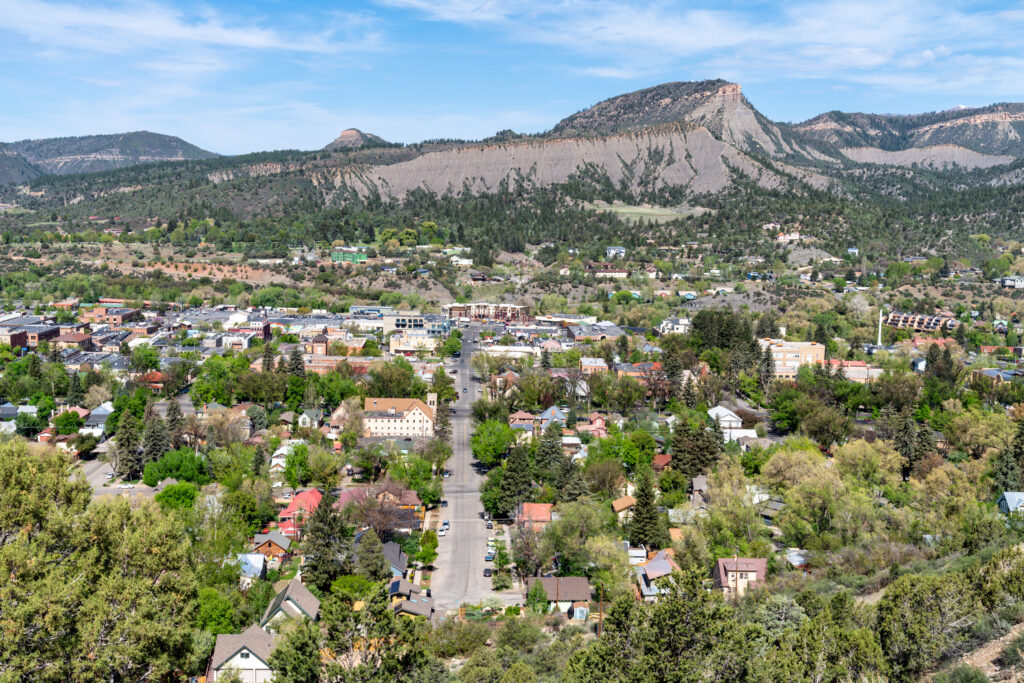 Downtown Durango area in the summertime