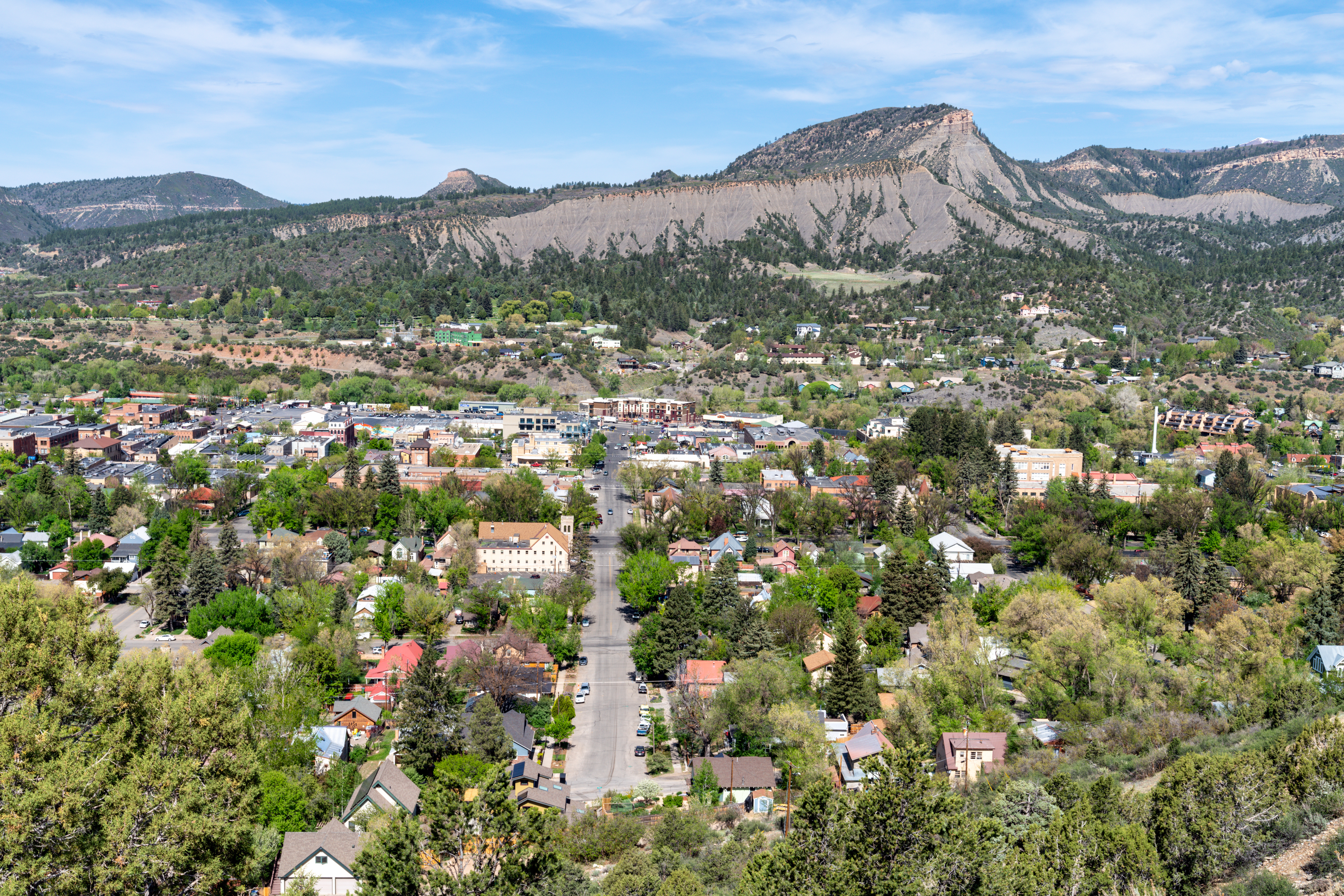 Downtown Durango area in the summertime