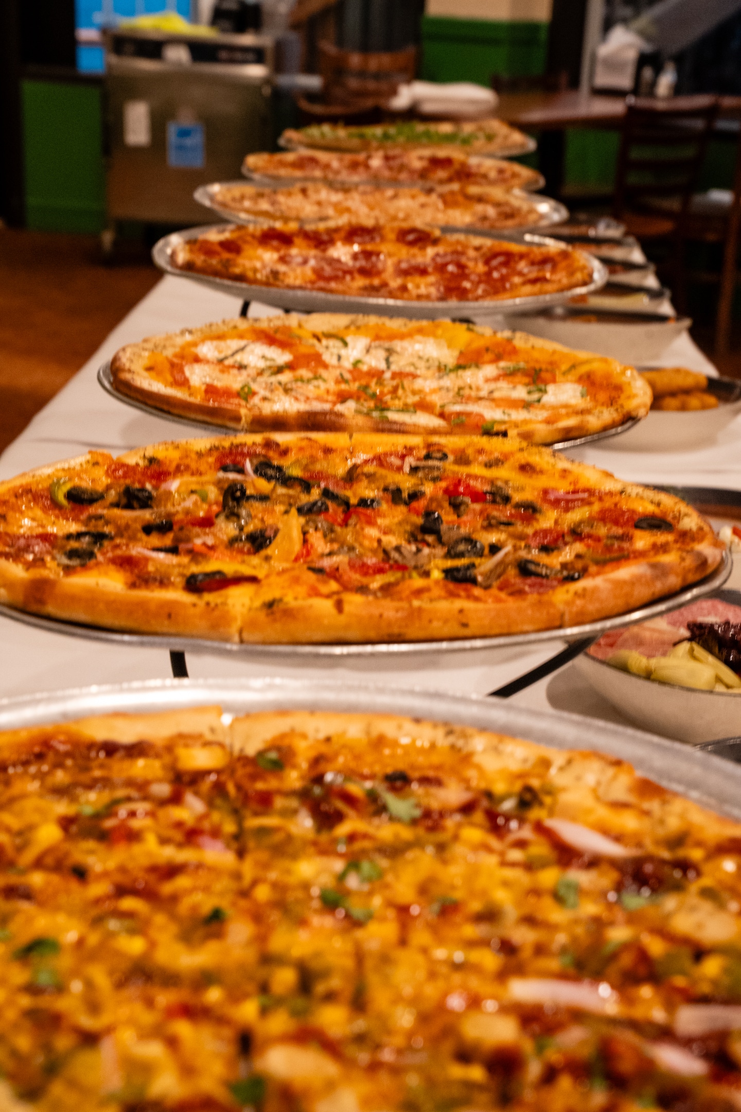 Delicious selection of pizzas at Paradise Pizzeria