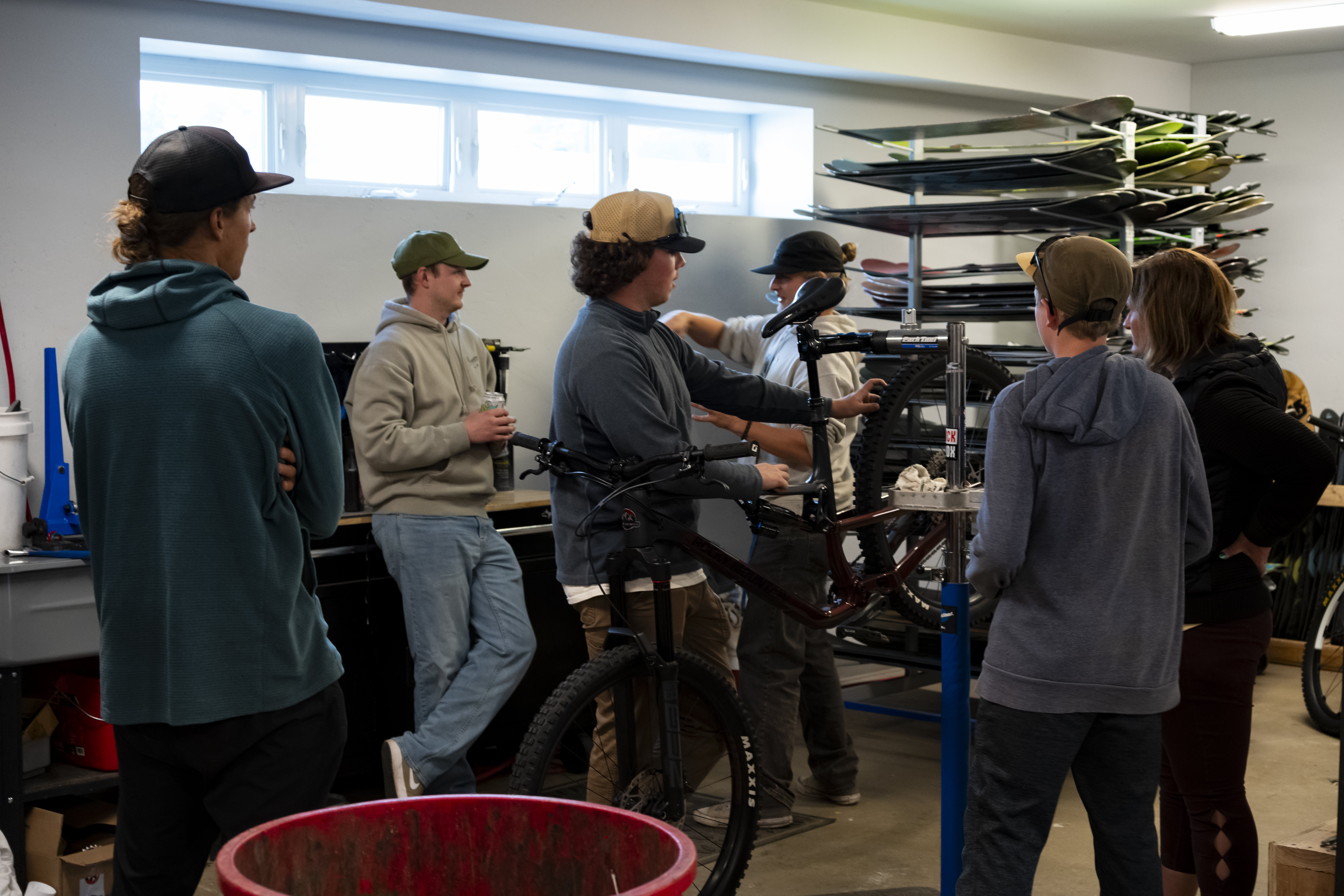Bike clinic in the downtown Purgatory sports location's Bike shop