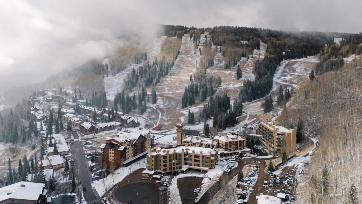 First snowfall on November 17th captured by drone