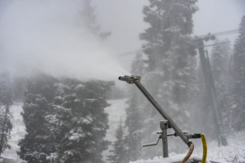 Snowmaking guns hard at work to get ready for our 60th season