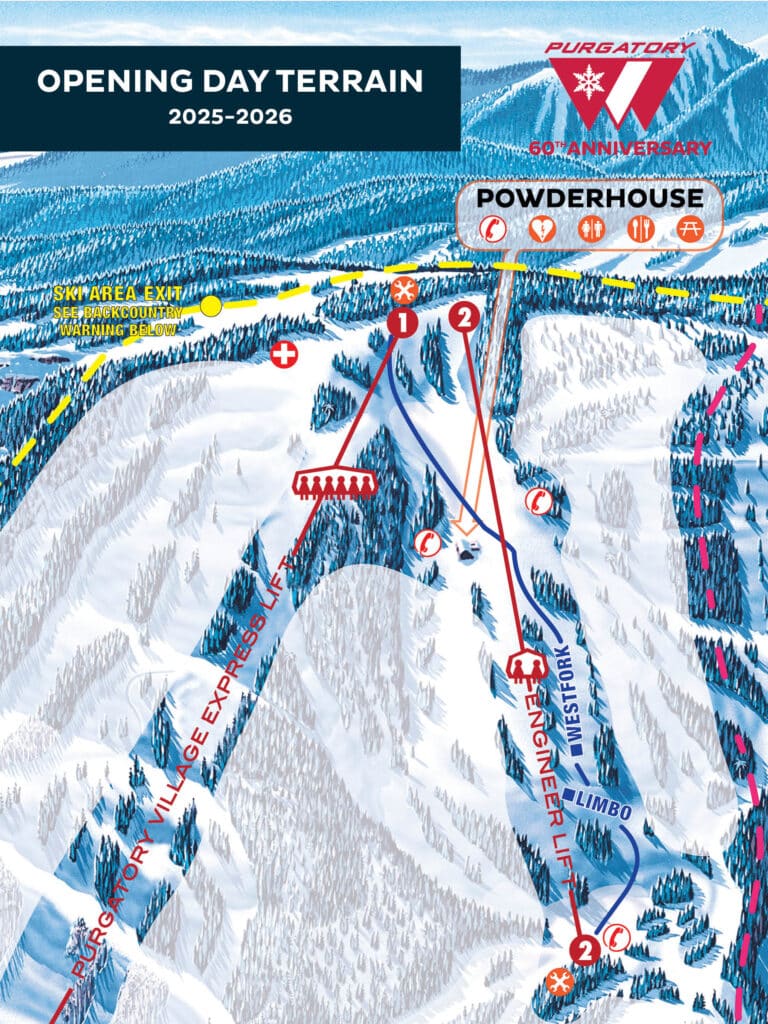 Opening day terrain map for the 25/26 Season