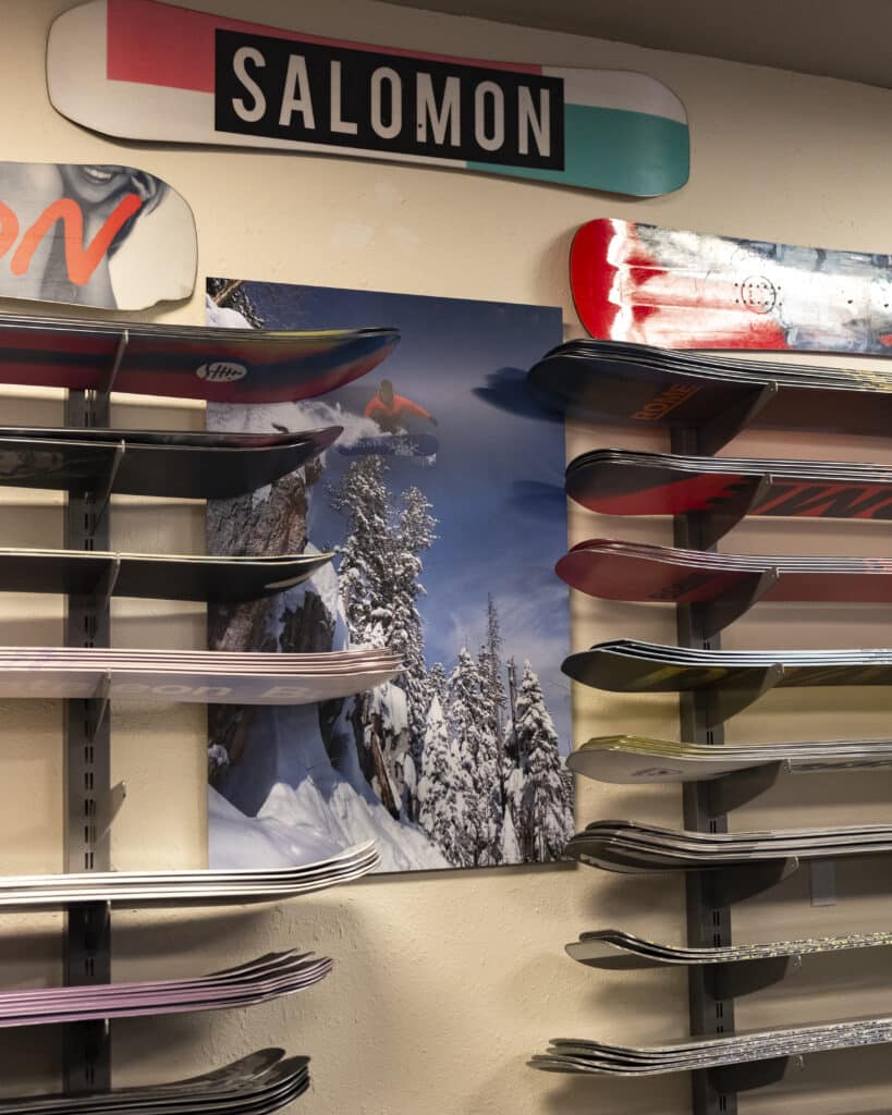 Selection of snowboard demos at Expert Edge