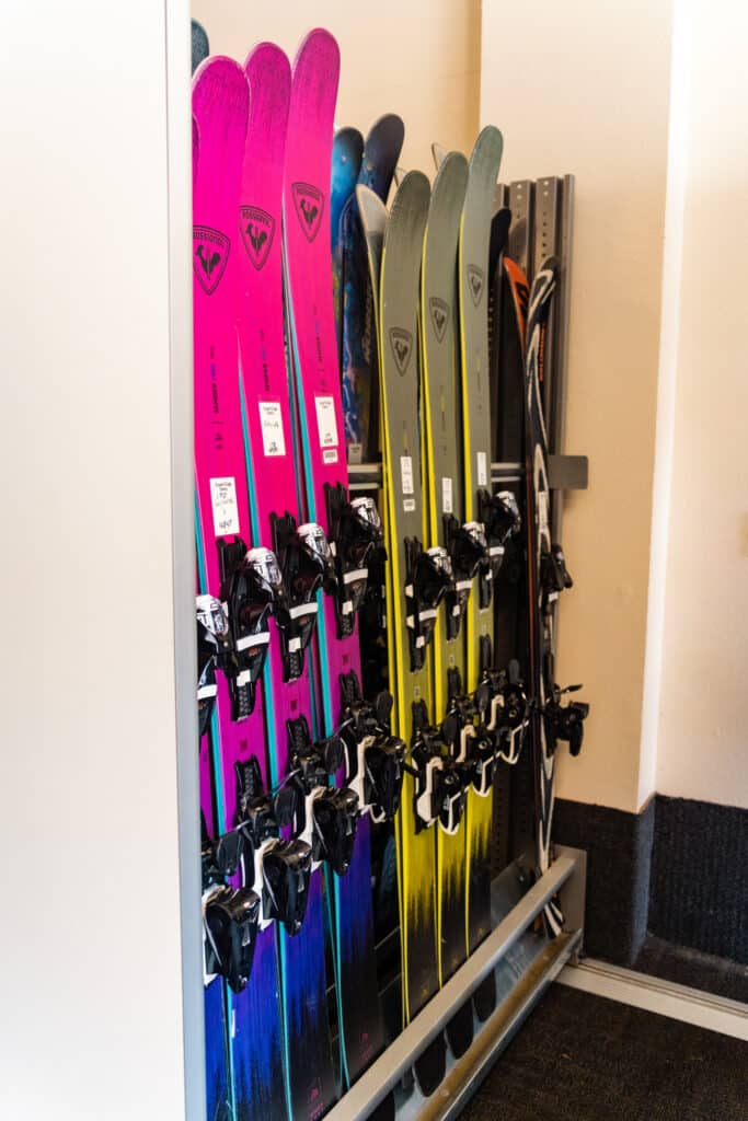 New Racks for demo skis at Expert Edge