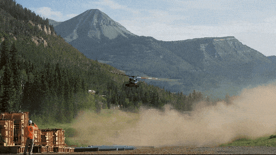A few clips of the Helicopter work happening on the Colorado Couloir project at Purgatory Resort